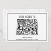 引っ越しましたワイオミング州フローラ曼荼羅 案内状 (正面/裏面)