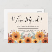 引っ越しましたヴィンテージひまわり ポストカード (正面/裏面)