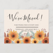 引っ越しましたヴィンテージひまわり ポストカード (正面)