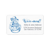 引っ越しましたヴィンテージクリスマスホリデーニューアドレス ラベル (正面)