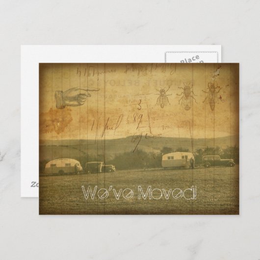 引っ越しましたヴィンテージトラベルトレーラーズコラグランジージ 案内ポストカード (正面/裏面)