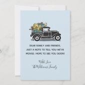 引っ越しましたヴィンテージブラックトラック住所の変更 案内状 (裏面)