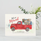 引っ越しましたヴィンテージレッドトラックの移動アドレス (スタンド正面)