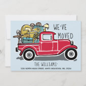 引っ越しましたヴィンテージレッドトラック住所の変更 案内状 (正面)