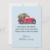 引っ越しましたヴィンテージレッドトラック住所の変更 案内状 (裏面)