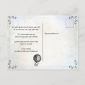 引っ越しましたヴィンテージ熱気球おもしろい 案内ポストカード (裏面)