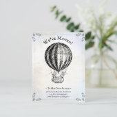 引っ越しましたヴィンテージ熱気球おもしろい 案内ポストカード (スタンド正面)