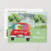 引っ越しました予算カントリー側トラック移動 案内状 (正面/裏面)