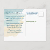 引っ越しました予算水カラー海ビーチ移動 案内ポストカード (裏面)