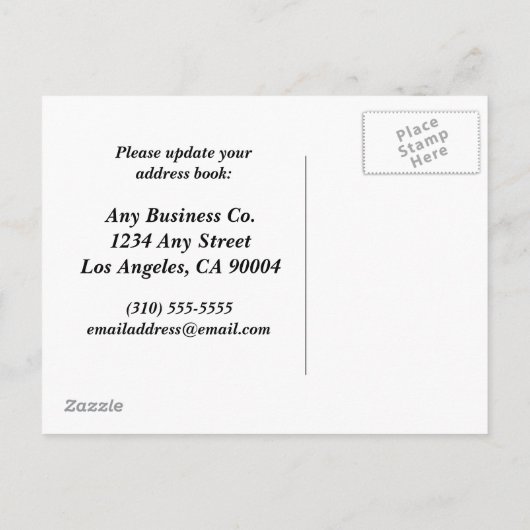 引っ越しました事務カスタム所の住所の変更 案内ポストカード (裏面)