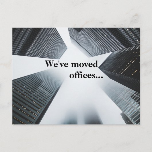 引っ越しました事務カスタム所の住所の変更 案内ポストカード (正面)