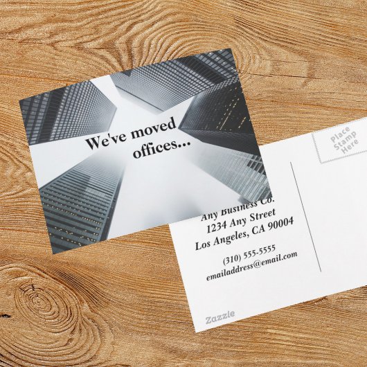 引っ越しました事務カスタム所の住所の変更 案内ポストカード