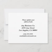 引っ越しました事務カスタム所の住所の変更 案内状 (裏面)