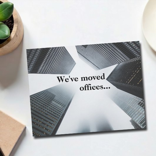 引っ越しました事務カスタム所の住所の変更 案内状