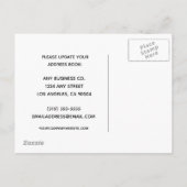 引っ越しました事務モダン所の住所の変更 案内ポストカード (裏面)