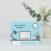 引っ越しました事務モダン所の住所の変更 案内ポストカード (スタンド正面)
