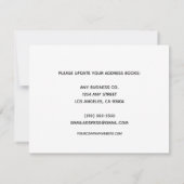 引っ越しました事務モダン所の住所の変更 案内状 (裏面)