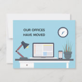 引っ越しました事務モダン所の住所の変更 案内状 (正面)