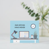 引っ越しました事務モダン所の住所の変更 案内状 (スタンド正面)