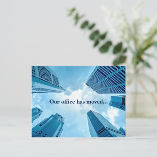 引っ越しました事務所プロフェッショナルの住所の変更 案内ポストカード (スタンド正面)