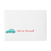 引っ越しました付きリースクリスマスラベル ラップアラウンド宛名ラベル (正面)