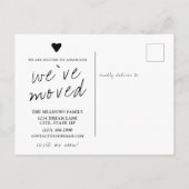 引っ越しました住所の変更の手書きフォント 案内ポストカード (裏面)