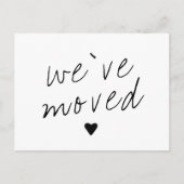 引っ越しました住所の変更の手書きフォント 案内ポストカード (正面)