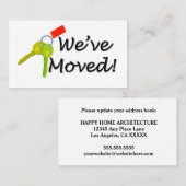 引っ越しました住所地又は事務所鍵の変更 名刺 (正面/裏面)