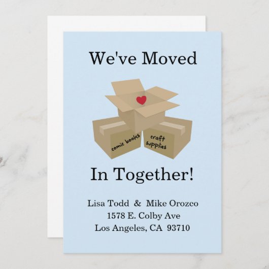 引っ越しました共同発表 案内状 (正面/裏面)