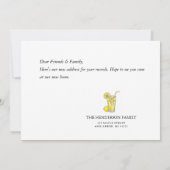 引っ越しました再おもしろい度新しいアドレス移動カード (裏面)