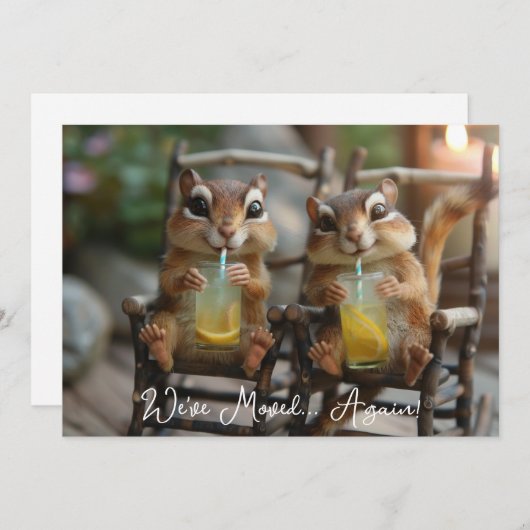 引っ越しました再おもしろい度新しいアドレス移動カード (正面/裏面)