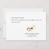 引っ越しました再おもしろい度新しいアドレス移動カード (裏面)