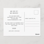 引っ越しました写真のアドレス変更のお知らせ ポストカード (裏面)