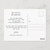 引っ越しました写真のアドレス変更のお知らせ ポストカード (裏面)