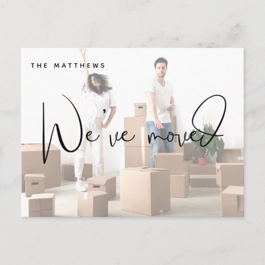 引っ越しました写真のアドレス変更のお知らせ ポストカード (正面)