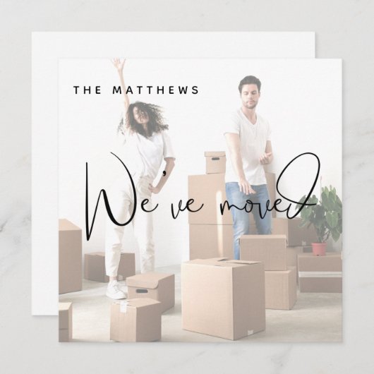引っ越しました写真のアドレス変更のお知らせ 招待状 (正面/裏面)