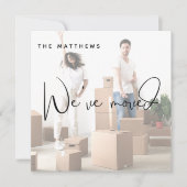 引っ越しました写真のアドレス変更のお知らせ 招待状 (正面)