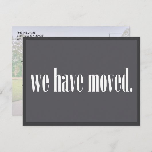 引っ越しました写真の移動のお知らせ ポストカード (正面/裏面)