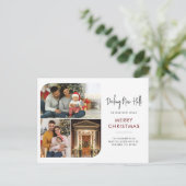 引っ越しました写真コラージュの移動告知 シーズンポストカード (スタンド正面)