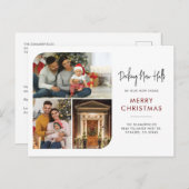 引っ越しました写真コラージュの移動告知 シーズンポストカード (正面/裏面)