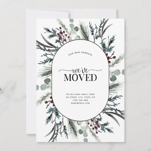 引っ越しました冬の植物移動のお知らせ シーズンカード (正面)