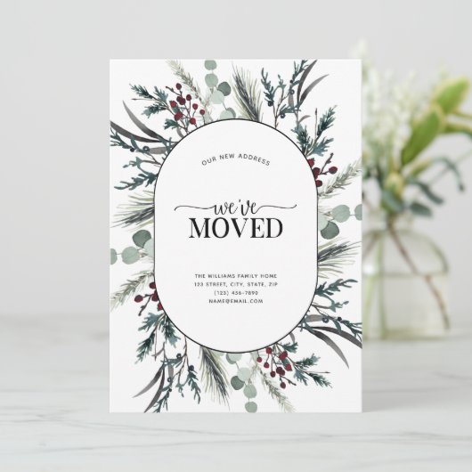 引っ越しました冬の植物移動のお知らせ シーズンカード (スタンド正面)