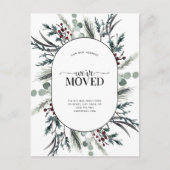 引っ越しました冬植物発表葉書 案内ポストカード (正面)