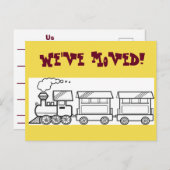 引っ越しました列車カード 案内ポストカード (正面/裏面)