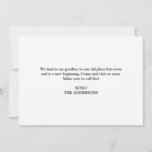 引っ越しました和紙テープ写真カスタムニューホーム 案内状 (裏面)