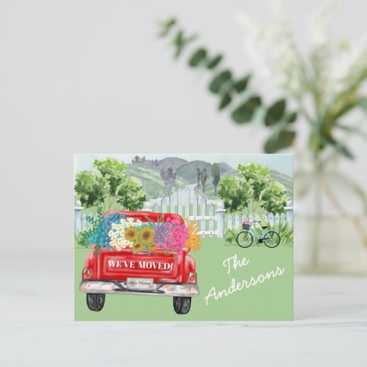 引っ越しました国側フェンスフローラ予算移動 案内ポストカード (スタンド正面)