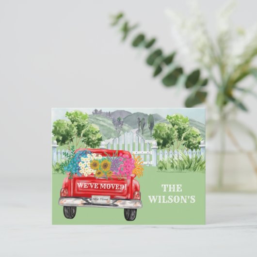 引っ越しました国側フェンスフローラ予算移動 案内ポストカード (スタンド正面)