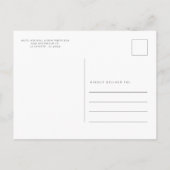 引っ越しました変更のアドレス水色レッドドア 案内ポストカード (裏面)