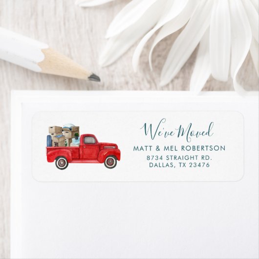 引っ越しました変更の住所差出人住所 ラベル (インサイチュ)