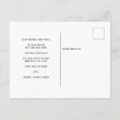 引っ越しました変更の変更黒写真の移動 案内ポストカード (裏面)